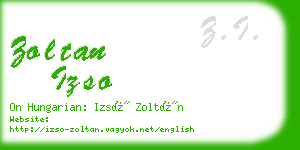 zoltan izso business card